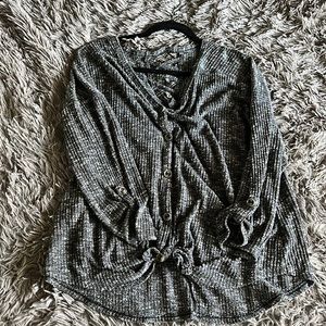 Crosshatch back design long sleeve